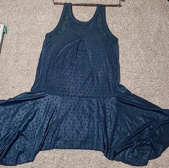 Free People  Make It Count Mini Swing Dress Tunic In Jade Combo. S - Picture 15 of 16